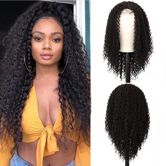 Other - 22 Inch T Part Natural Black Deep Curly Lace Front Wig